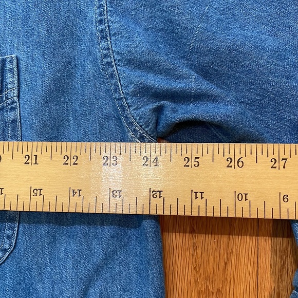 American Glory 100% Cotton Button Down Long Sleeve Size XL Very Soft Blue Collar - Picture 8 of 12